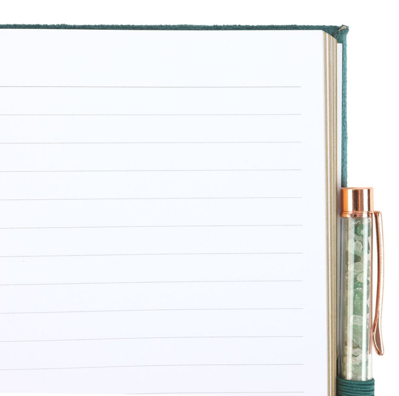 Book of Abundance Journal & Green Aventurine Crystal Pen